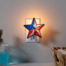 Red, White, & Bloom Nightlight Glass Shaped Patriotic Star