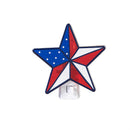 Red, White, & Bloom Nightlight Glass Shaped Patriotic Star
