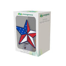 Red, White, & Bloom Nightlight Glass Shaped Patriotic Star