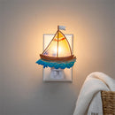 Seaside Retreat Nightlight Glass and Metal Sail Boat, 5.25"H