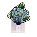 VivaStyle Nightlight Glass Shaped Hydrangea, 5.75"H