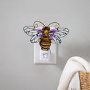 Cottage Garden Nightlight Glass and Metal Bumble Bee, 5.5"L