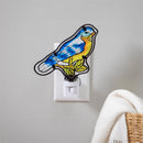 Cottage Garden Nightlight Glass Bluebird, 6"H