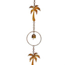 Palm Beach Rain Chain, Metal, Palm Tree and Bell, 72"