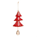 Shades of Emerald Hanging Decor Tree with Bell, Asst of 2