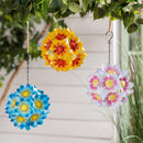 What She Shed Outdoor Hanging Décor, Multi Metal Flower, 12", Asst of 3