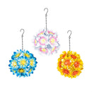 What She Shed Outdoor Hanging Décor, Multi Metal Flower, 12", Asst of 3