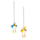 Cottage Garden Outdoor Hanging Decor, Metal Birds,18.5", Asst of 2