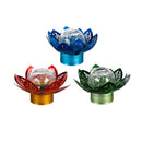 Cottage Garden Outdoor Metal Flower Glass Solar Lantern Tabletop/Stake 3 Assorted