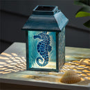 Seaside Retreat Outdoor Lamp & Lighting Glass Seahorse Solar Lantern