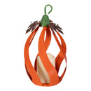 Harvest Blossom Outdoor Lamps&Lighting, Metal Pumpkin Lantern with LED Candle, 2 Asst