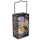Cottage Garden Outdoor Lamp & Lighting Metal and Glass Hand Paint Solar Lantern, 3 Assorted,