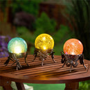 Cottage Garden Outdoor Lamp & Lighting Glass Orb Solar Lantern, 3 Assorted