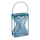 Blue Coastal Outdoor Lamp & Lighting Mermaid Tail Metal and Glass Solar Lantern