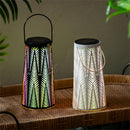 Palm Beach Metal Outdoor Lamp & Lighting Iridescent Solar Lantern, 2 Assorted