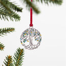 Snowbirds Ornament Solid Pewter Tree of Life, 2.25"
