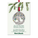 Snowbirds Ornament Solid Pewter Tree of Life, 2.25"