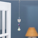 Glass Hanging Decor with T bar Display, Cat/Butterfly/Bee, Asst of 3