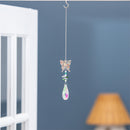 Glass Hanging Decor with T bar Display, Cat/Butterfly/Bee, Asst of 3