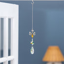 Glass Hanging Decor with T bar Display, Cat/Butterfly/Bee, Asst of 3