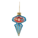 Heartfelt Cheer Ornament Fabric Beaded Finial, Asst of 3