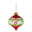 Heartfelt Cheer Ornament Fabric Beaded Finial, Asst of 3
