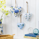 VivaStyle Ornament, Metal Ornament, Hydrangea Heart, Set of 3