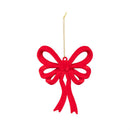 Heartfelt Cheer Ornament Flocked Bow, Asst of 2, 5"