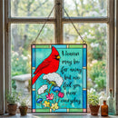 Memorial Glass Wall Decor, "Heaven May be Far Away but We Hear You Every Day", 8"x10"