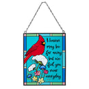 Memorial Glass Wall Decor, "Heaven May be Far Away but We Hear You Every Day", 8"x10"