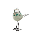 Pollinator Garden Glass Bird Sculpture with Metal Feet, 8 Piece Program, 4 Colors, 2 of Each