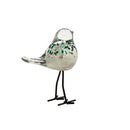 Pollinator Garden Glass Bird Sculpture with Metal Feet, 8 Piece Program, 4 Colors, 2 of Each