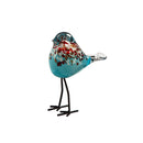 Pollinator Garden Glass Bird Sculpture with Metal Feet, 8 Piece Program, 4 Colors, 2 of Each