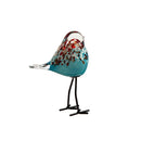 Pollinator Garden Glass Bird Sculpture with Metal Feet, 8 Piece Program, 4 Colors, 2 of Each