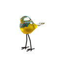 Pollinator Garden Glass Bird Sculpture with Metal Feet, 8 Piece Program, 4 Colors, 2 of Each