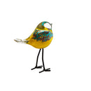 Pollinator Garden Glass Bird Sculpture with Metal Feet, 8 Piece Program, 4 Colors, 2 of Each