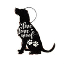 Printed Metal Hanging Dog Garden Sign Program, Asst of 4