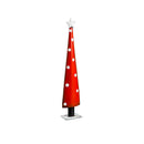 Set of 2 Red Polka Dot Metal Tree Statues