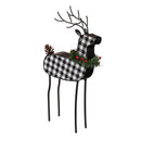 Woodland Storybook Garden Statue, Metal Statue, Checkered Deer, Set of 3