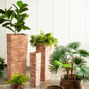 Nested Poplar Planters with Liners,Set of 3