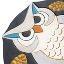 Hand-Carved Acacia Wood Owl Footstool