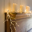 Indoor/Outdoor Birch Lighted Garland with 48  Lights Battery Operated, 6'L