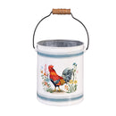 Hillside Pasture Planter, Metal Bucket Planter, Nested Set of 3