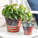 Americana BOHO by JG, Metal Planter, Nested Set of 2