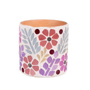 Cottage Garden Planter, Floral Mosaic, 4.5", Asst of 2