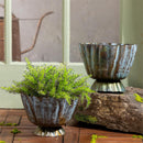 What She Shed Planter, Metal Bowl Shaped Planter, Nested Set of 2