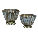 What She Shed Planter, Metal Bowl Shaped Planter, Nested Set of 2