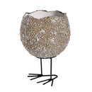 Bunny Blooms Planter, Metal, Egg Shell with Feet Planter, Asst of 2