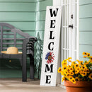 American Classic Garden Decor, Porch Leaner, Sunflower "WELCOME", 10.75" L x 46" H