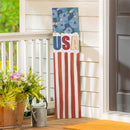 American Classic Garden Decor, Porch Leaner, Floral USA, 10.75" L x 46" H